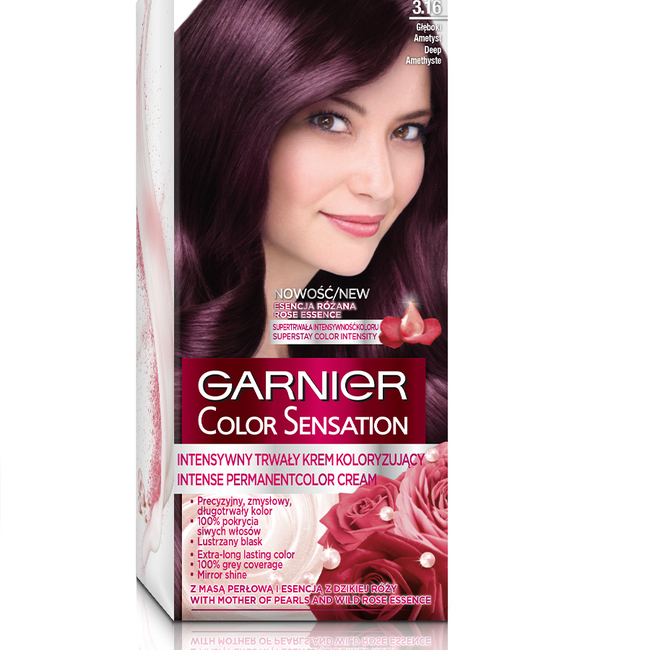Garnier Color Sensation krem koloryzujący do włosów 3.16 Głęboki Ametyst