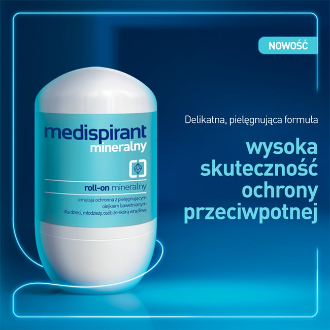 Medispirant Antyperspirant roll-on mineralny 40ml