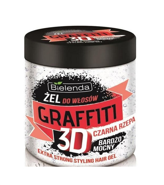 Bielenda Graffiti 3D bardzo mocny żel do włosów z czarną rzepą 250g