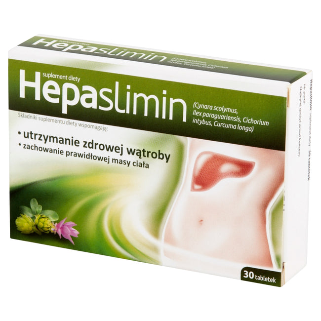 Hepaslimin Suplement diety wspierający utrzymanie zdrowej wątroby 30 tabletek