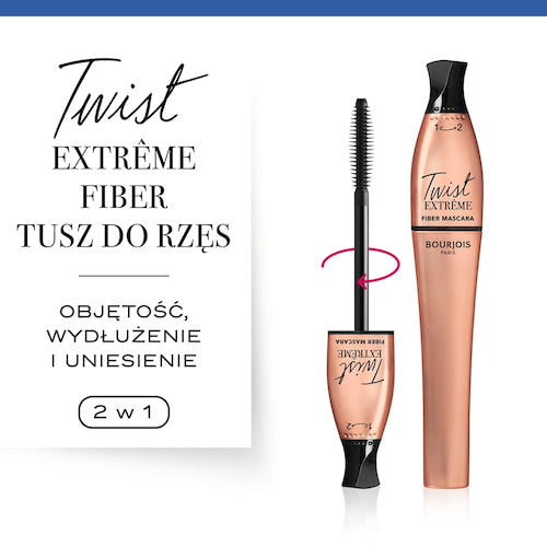 Bourjois Twist Extreme Fiber Mascara wydłużający tusz do rzęs 24 Black 8ml