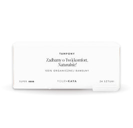 Your Kaya Tampony z organicznej bawełny Super 24szt.