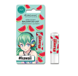 4organic #Kawaii naturalny balsam do ust Watermelon 5g