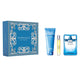 Versace Man Eau Fraiche zestaw woda toaletowa spray 100ml + woda toaletowa spray 10ml + żel pod prysznic 150ml