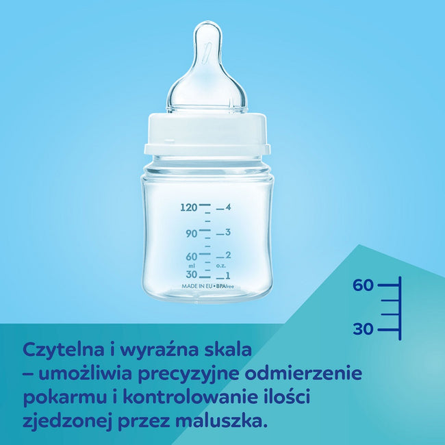 Canpol Babies EasyStart butelka szeroka antykolkowa Bonjour Paris Różowa 120ml