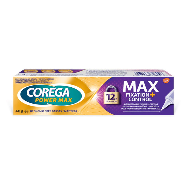 Corega Power Max Mocowanie + Osłona krem mocujący do protez zębowych 40g