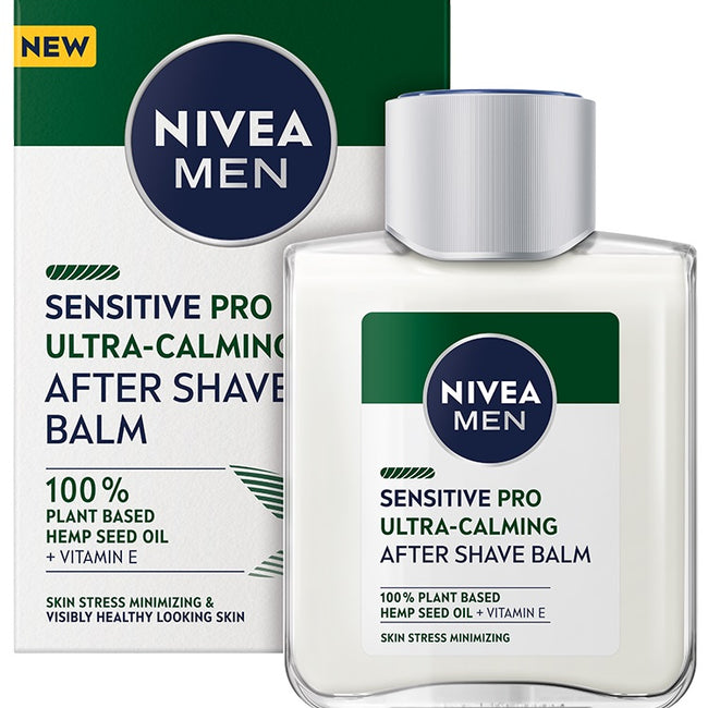 Nivea Men Sensitive Pro Ultra-Calming zestaw balsam po goleniu 100ml + pianka do golenia 200ml + krem nawilżający 75ml