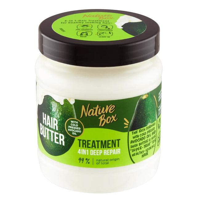 Nature Box Hair Butter Treatment 4in1 Deep Repair głęboko regenerująca maska do włosów 4w1 z olejem z awokado 300ml