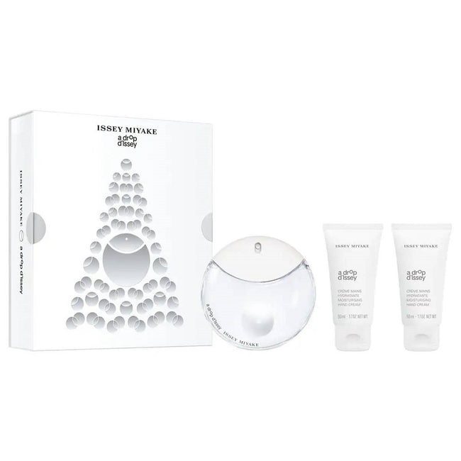 Issey Miyake A Drop D'issey zestaw woda perfumowana spray 50ml + krem do rąk 2x50ml