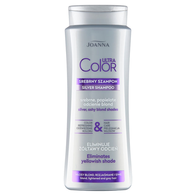 Joanna Ultra Color srebrny szampon do włosów srebrne popielate odcienie blond 400ml