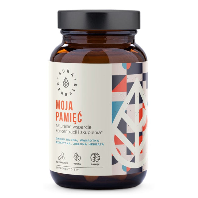 Aura Herbals Moja Pamięć naturalne wsparcie koncentracji i skupienia suplement diety 60 kapsułek