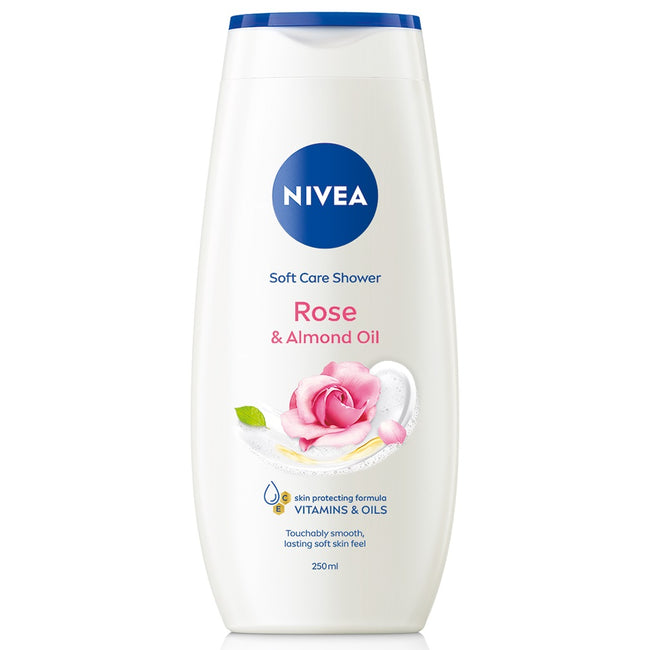 Nivea Care & Roses zestaw Fresh Rose Touch antyperspirant spray 150ml + Rose & Almond Oil żel pod prysznic 250ml + wygładzające mleczko do ciała 250ml