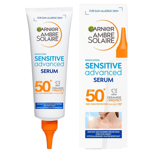 Garnier Ambre Solaire Sensitive Advanced serum do opalania ciała SPF50+ 125ml