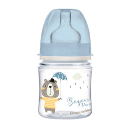 Canpol Babies EasyStart butelka szeroka antykolkowa Bonjour Paris Niebieska 120ml