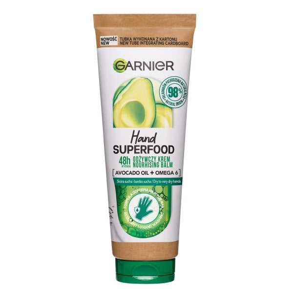 Garnier Hand Superfood Avocado odżywczy krem do rąk z olejkiem z awokado i kwasem omega 6 75ml