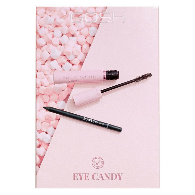 Gosh Eye Candy zestaw Just Click It tusz do rzęs 10 ml + Matte Eyeliner matowy eyeliner w kredce 1g