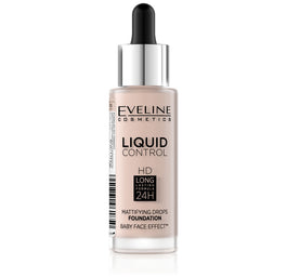 Eveline Cosmetics Liquid Control HD Long Lasting Formula 24H podkład do twarzy z dropperem 005 Ivory 32ml
