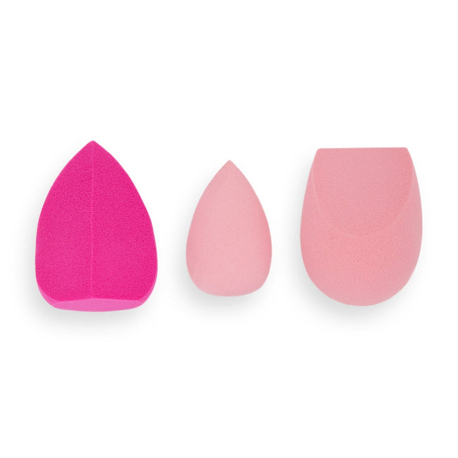 Makeup Revolution Create Blending Sponge zestaw trzech gąbek o makijażu