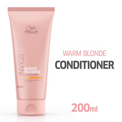 Wella Professionals Invigo Blonde Recharge Color Refreshing Conditioner odżywka z pigmentami koloru do włosów w kolorze ciepłego blondu 200ml