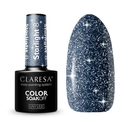 Claresa Soak Off UV/LED Starlight lakier hybrydowy 8 5g