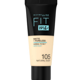 Maybelline Fit Me Matte & Poreless Foundation matujący podkład do twarzy 105 Natural Ivory 30ml