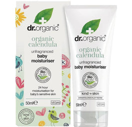 Dr.Organic Calendula Unfragranced Baby Moisturizer bezzapachowy delikatny krem nawilżający dla dzieci 50ml