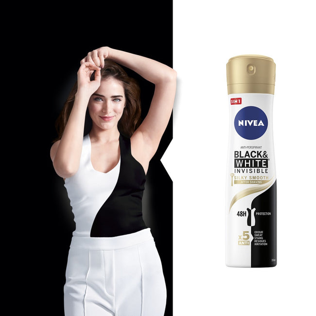Nivea Black&White Invisible Silky Smooth antyperspirant spray 250ml
