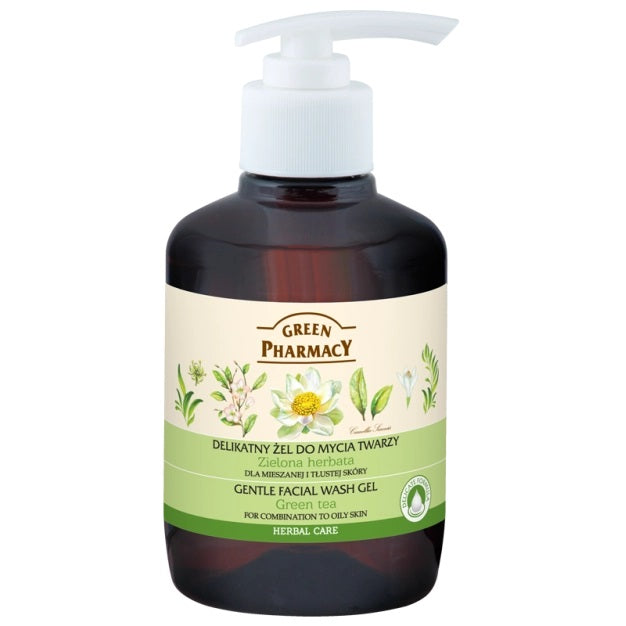 Green Pharmacy Gentle Facial Wash Gel żel do mycia twarzy dla mieszanej i tłustej skóry Zielona Herbata 270ml