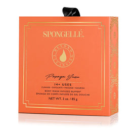 Spongelle Boxed Flower gąbka nasączona mydłem do mycia ciała Papaya Yuzu