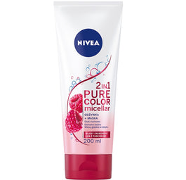 Nivea Pure Color Micellar 2in1 micelarna odżywka + maska do włosów farbowanych 200ml