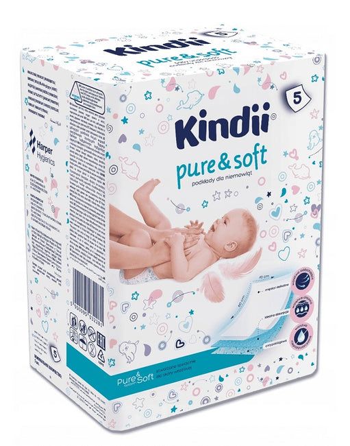 Kindii Pure & Soft podkłady jednorazowe do przewijania niemowląt 5szt.