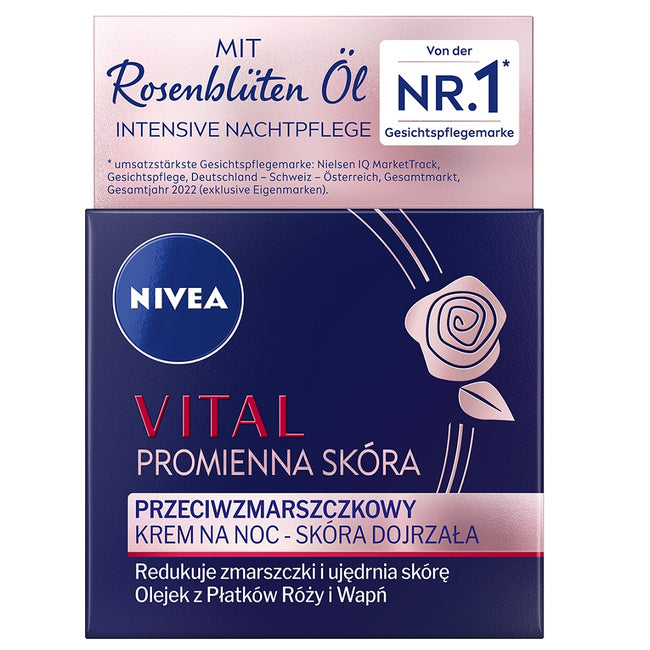 Nivea Vital Promienna Skóra przeciwzmarszczkowy krem na noc 50ml
