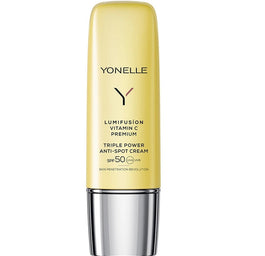 Yonelle Lumifusion potrójnie aktywny krem SPF50 przeciw przebarwieniom z witaminą C 50ml