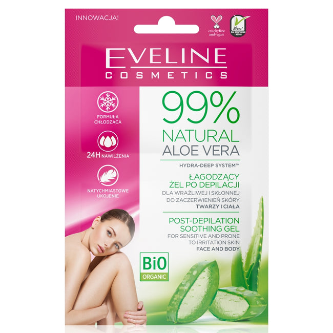 Eveline Cosmetics 99% Natural Aloe Vera żel po depilacji 2x5ml