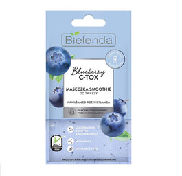 Bielenda Blueberry C-TOX maseczka smoothie do twarzy nawilżająco-rozświetlająca 8g