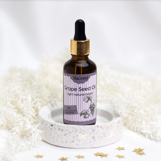 Nacomi Grape Seed Oil olej z pestek winogron z pipetą 50ml