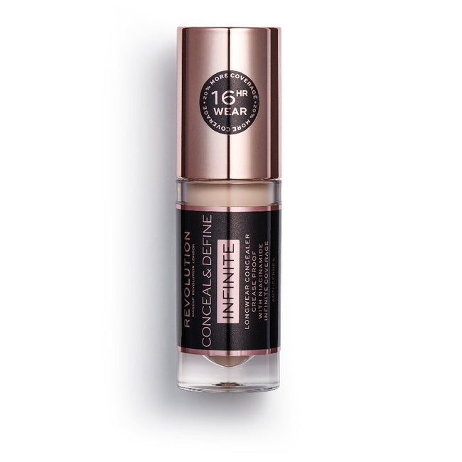 Makeup Revolution Conceal & Define Infinite Longwear Concealer korektor kryjący z aplikatorem C4 3.4ml