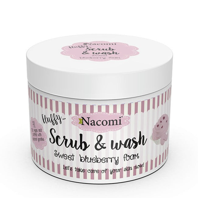 Nacomi Scrub & Wash piankowy peeling do ciała Sweet Blueberry 180 ml