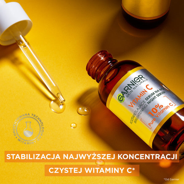 Garnier Skin Naturals Vitamin C rozświetlające serum na noc 30ml