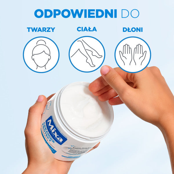 MIXA Ceramide Protect nawilżający krem ochronny do twarzy dłoni i ciała 400ml