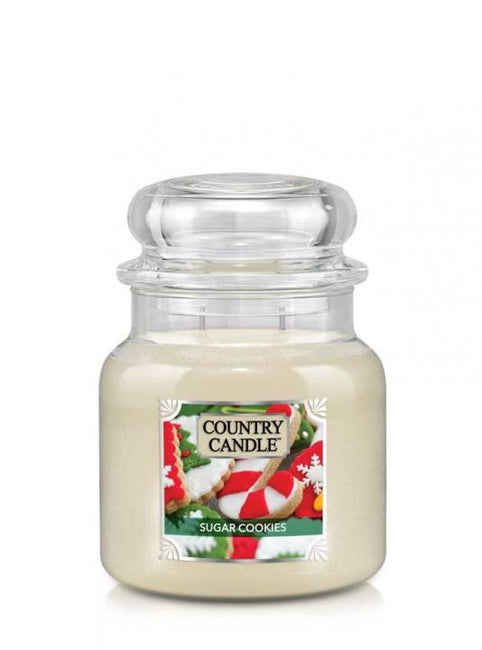 Country Candle Średnia świeca zapachowa z dwoma knotami Sugar Cookies 453g