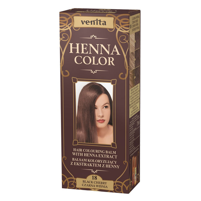 Venita Henna Color balsam koloryzujący z ekstraktem z henny 18 Czarna Wiśnia 75ml