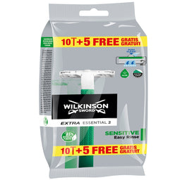 Wilkinson Extra Essential 2 Sensitive jednorazowe maszynki do golenia dla mężczyzn 15szt