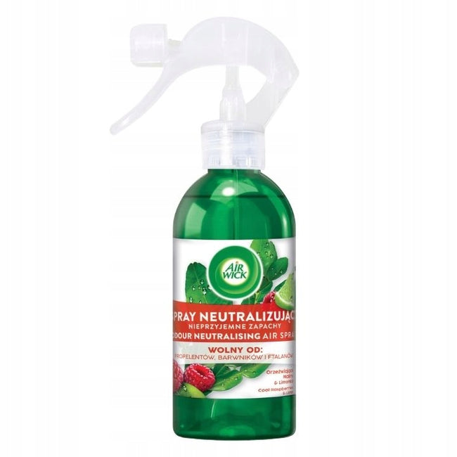 Air Wick Spray neutralizujący nieprzyjemne zapachy Orzeźwiające Maliny & Limonka 237ml