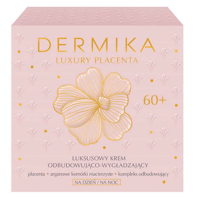 Dermika Luxury Placenta 60+ luksusowy krem odbudowująco-wygładzający na dzień i noc 50ml