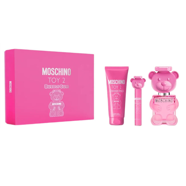 Moschino Toy 2 Bubble Gum zestaw woda toaletowa spray 100ml + balsam do ciała 100ml + woda toaletowa spray 10ml