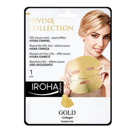IROHA nature Gold + Collagen Hydra Firming Face Mask nawilżająco-ujędrniająca maska w płachcie ze złotem i kolagenem 25ml