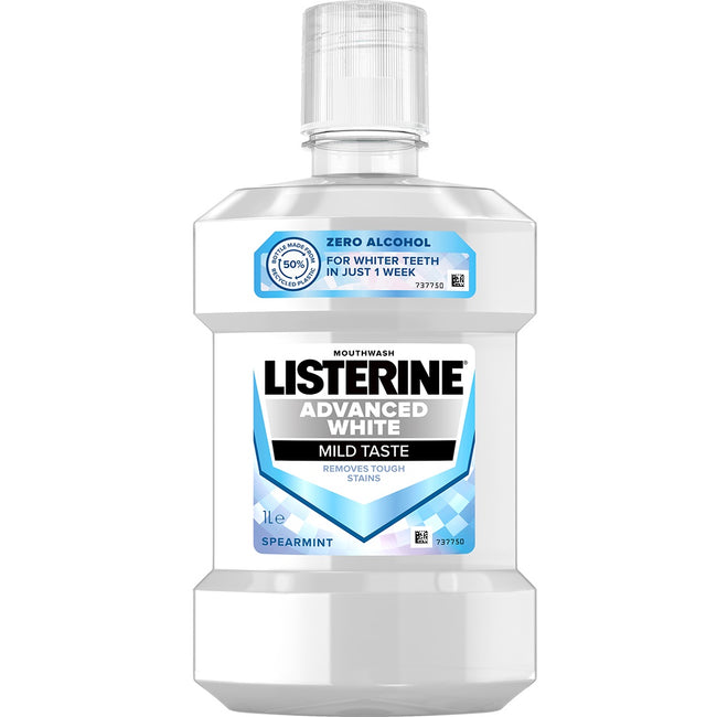 Listerine Advanced White płyn do płukania jamy ustnej Mild Taste 1000ml