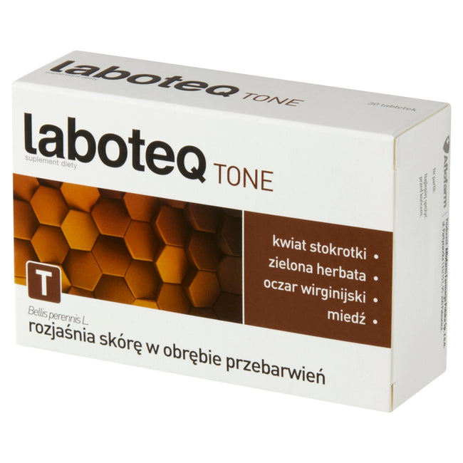 Laboteq Tone suplement diety rozjaśniający skórę w obrębie przebarwień 30 tabletek