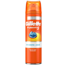 Gillette Fusion 5 Ultra Sensitive + Cooling chłodzący żel do golenia 200ml